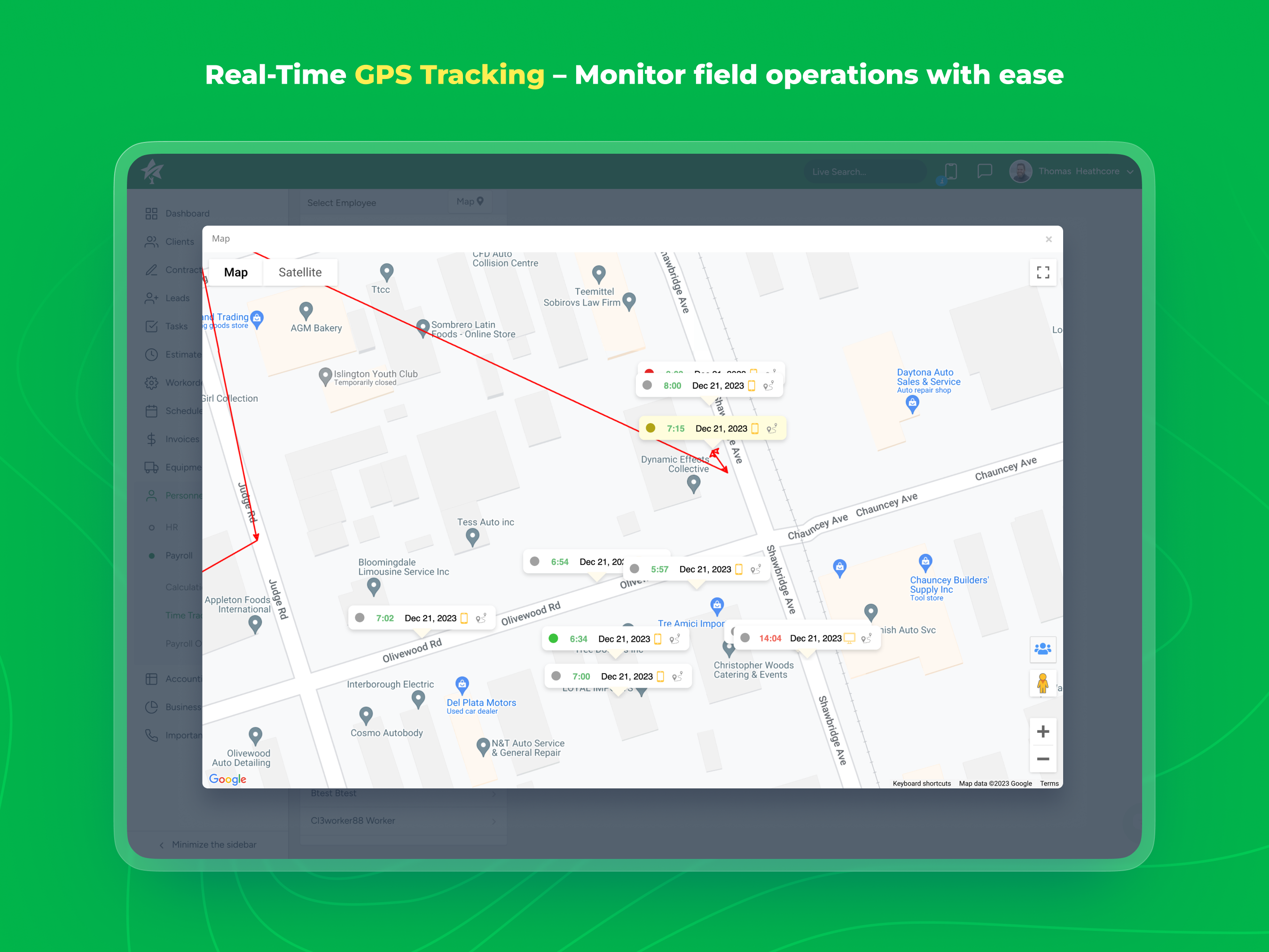 ArboStar Software - Real-Time GPS Tracking – Monitor field operations with ease