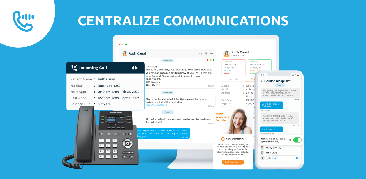 All Your Communications In One Place - VoIP, SMS, Email, eFax, Internal Chat, TeleMed and more