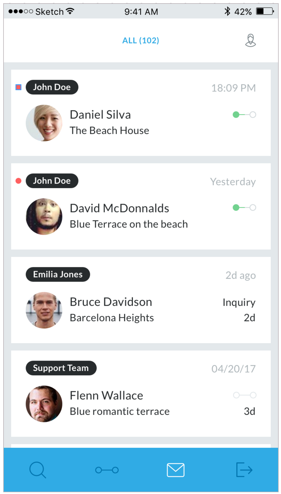 Guesty Software - The inbox shows all conversations with guests