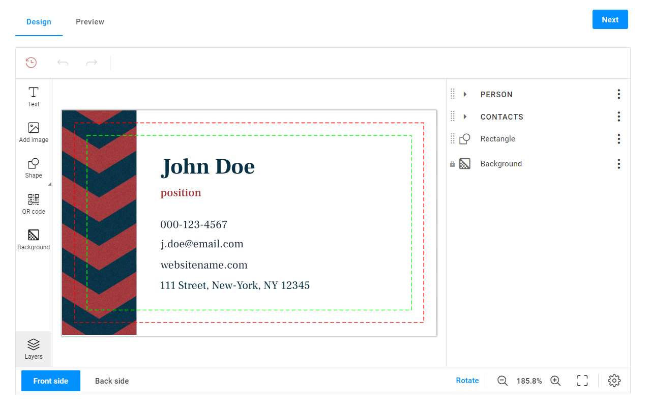Customer's Canvas screenshot