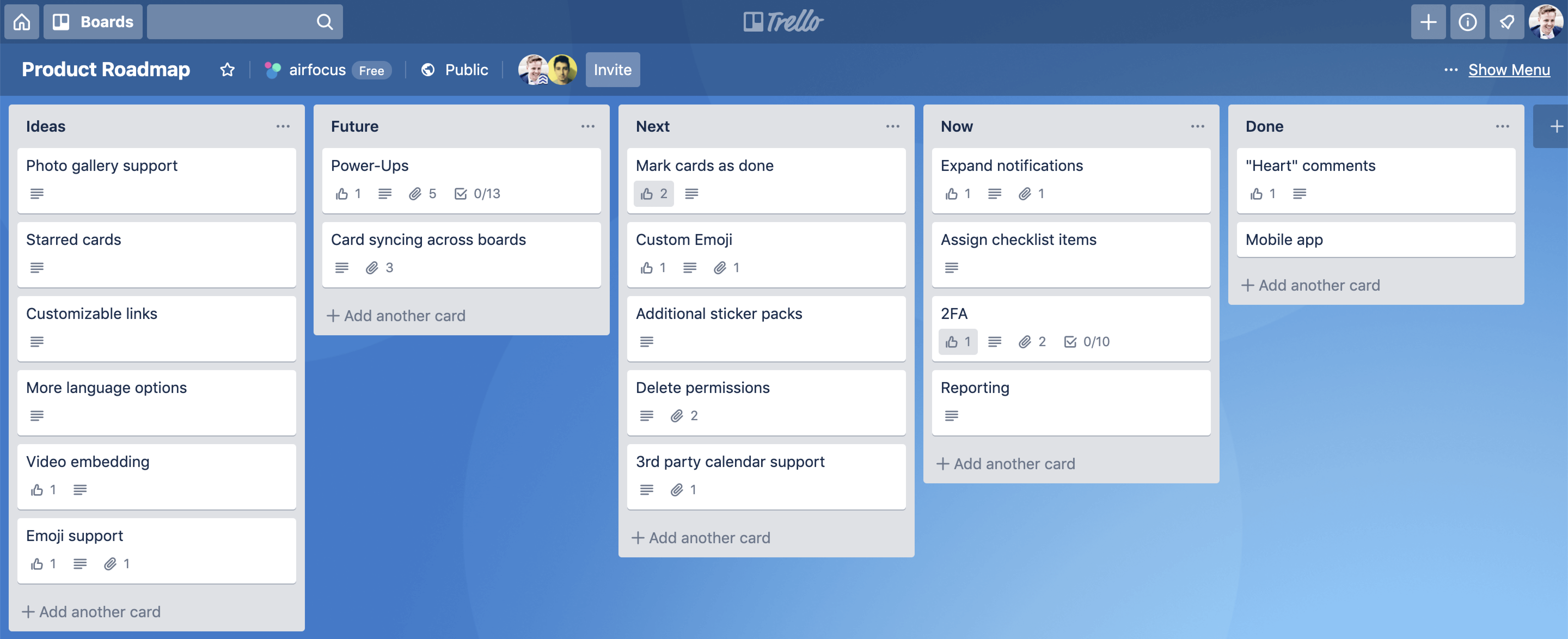 Trello board