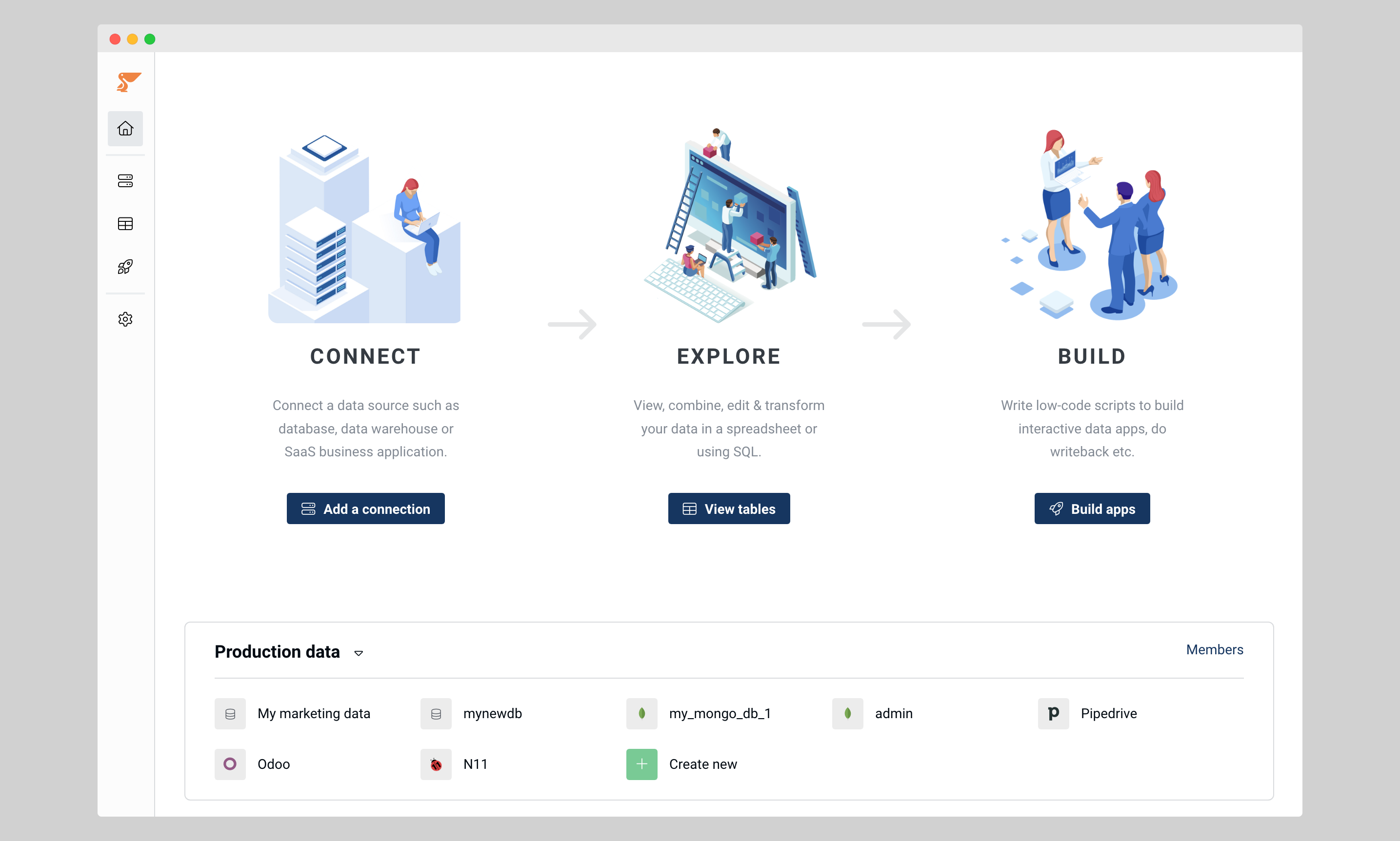 Peliqan screenshot: Dashboard