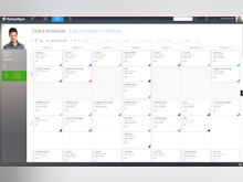 Perfect Gym Software - Members can switch through the club's schedule and their own personal schedule to view all upcoming classes