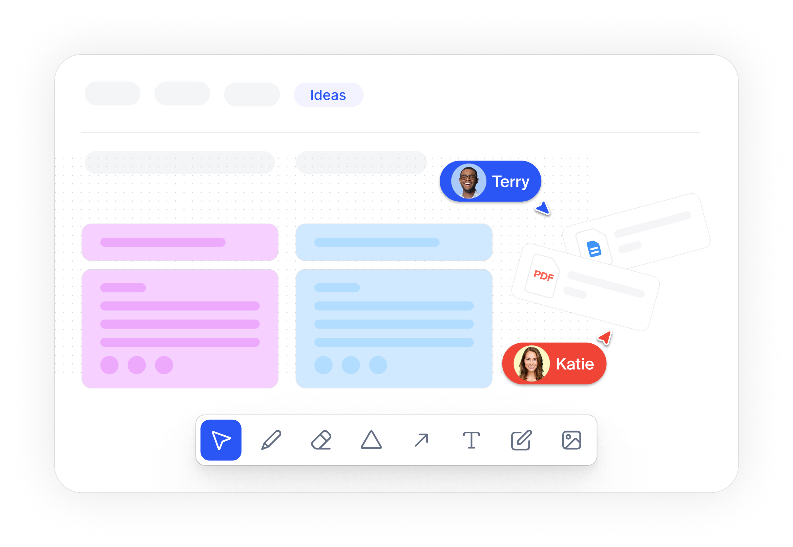 Share Ideas 💡 Being able to brainstorm and solicit timely feedback is a hallmark of great teamwork. Which is why Ledger includes a shared ideation space for real-time collaboration.