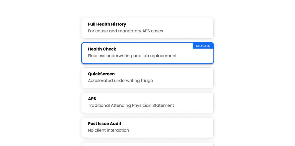 LexisNexis Human API screenshot: Human API smart ordering