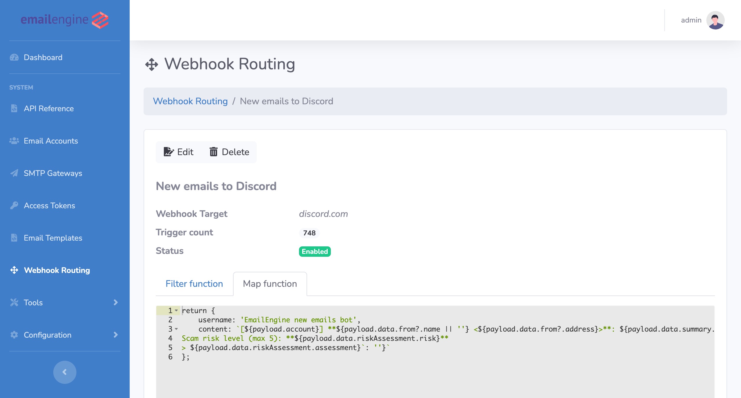 Low-code tooling to send custom webhooks to any other application