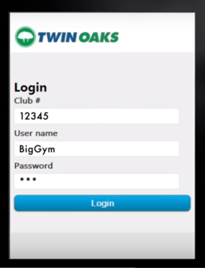Twin Oaks Software - Twin Oaks login page