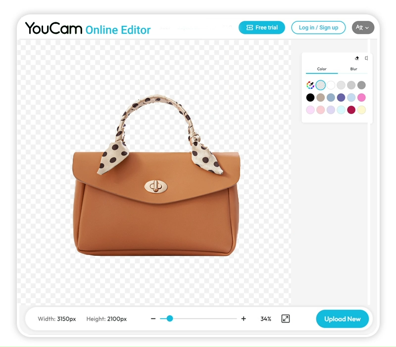 YouCam Online Editor screenshot: YouCam Online Editor background remover and changer
