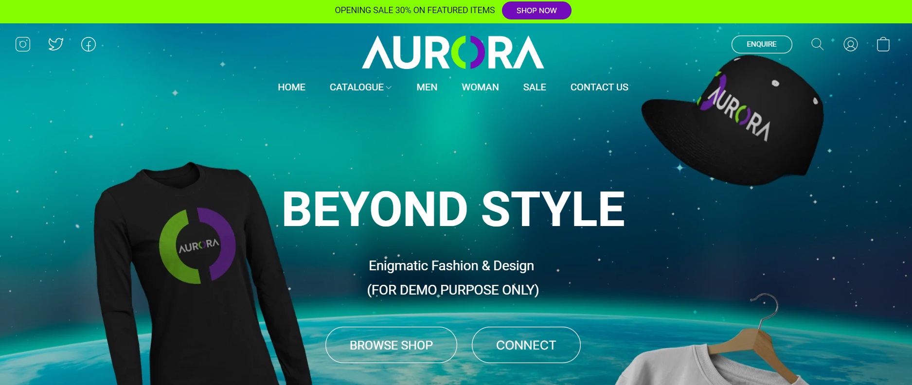 Netcash Shop screenshot: Create a beautiful no-code website to suit you brand's style using preset templates. Customise further with CSS across the site and store pages.