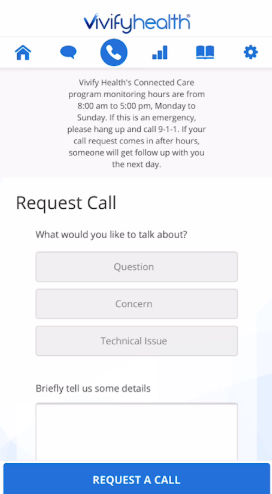 Vivify Health call requests