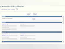 FTMaintenance Select Software - Generate service requests with complete service details