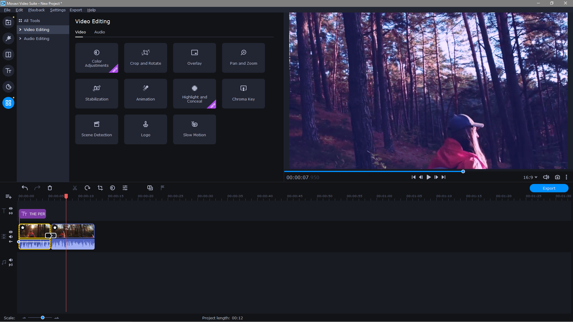 Movavi Video Editor Plus