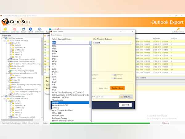 Outlook Export Software - 4