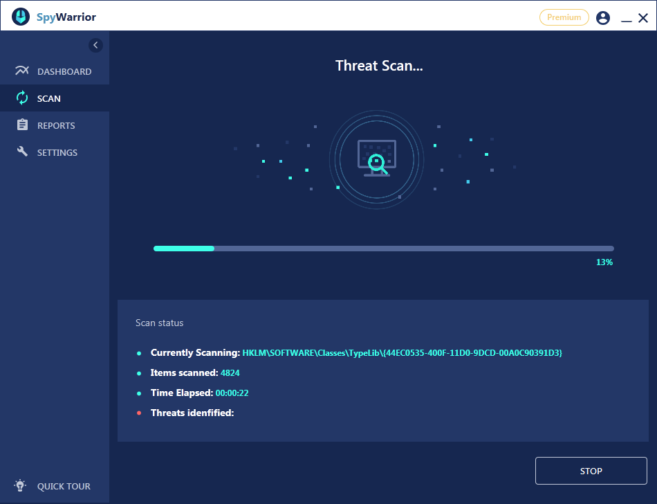 SpyWarrior Software - SpyWarrior Scanning