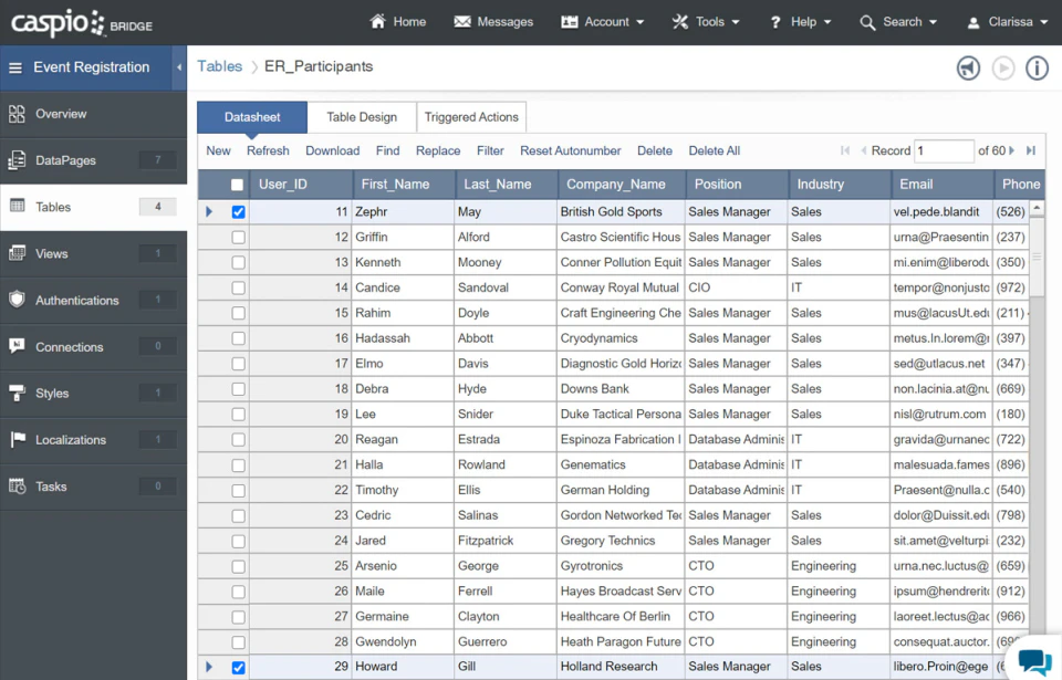 Built-In Cloud Database