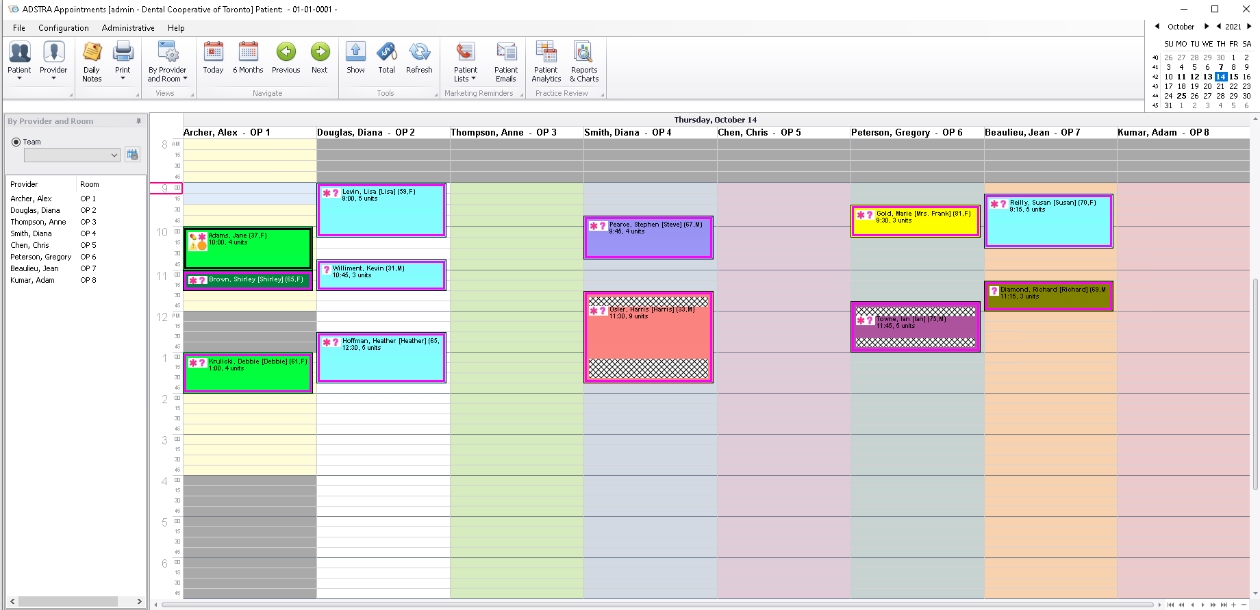 ADSTRA Dental Software Software - ADSTRA Appointments offers a scheduling system for visualizing appointment timetables