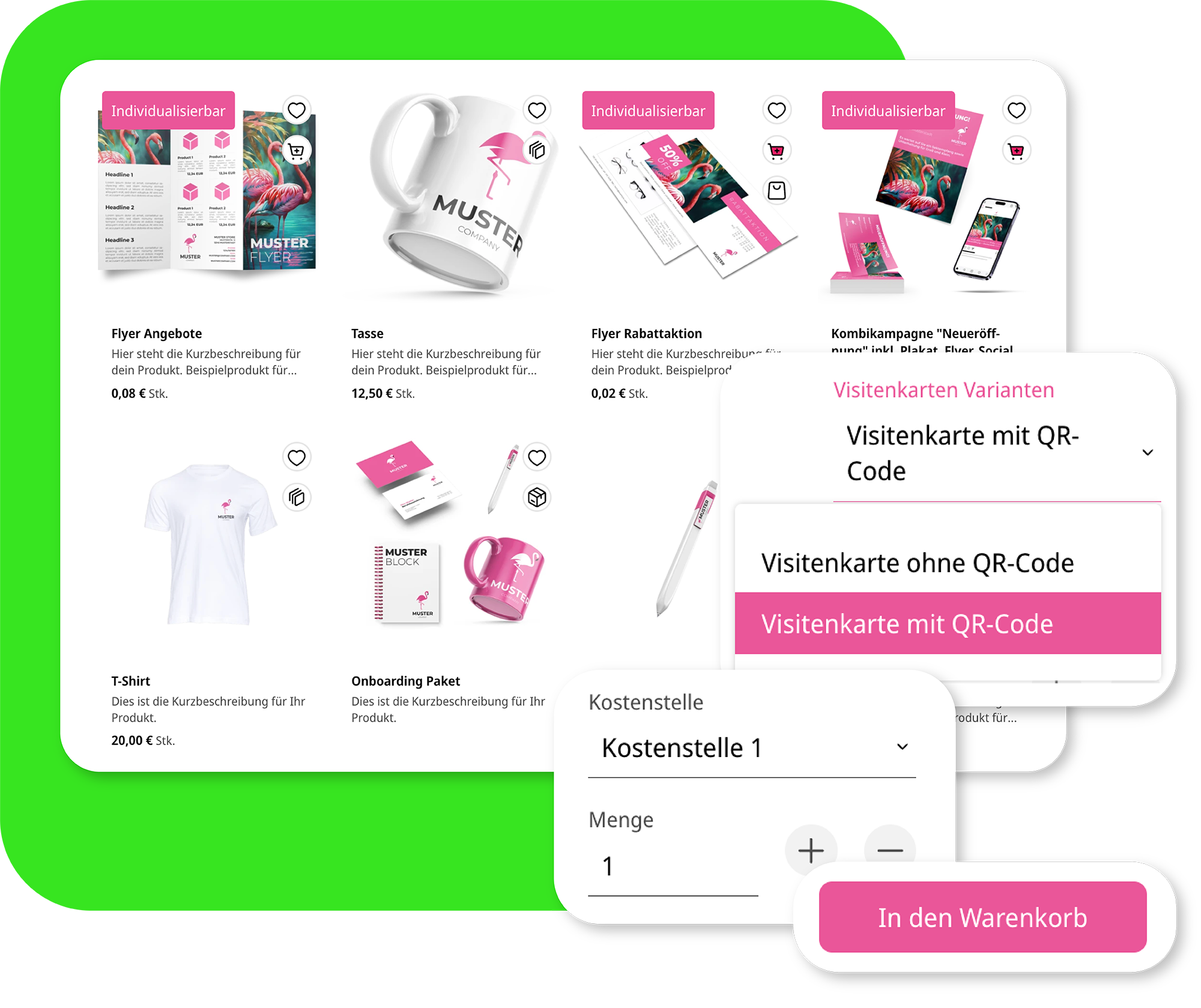 WUNDERHUB screenshot: Marketing Platform & Intercompany Shop