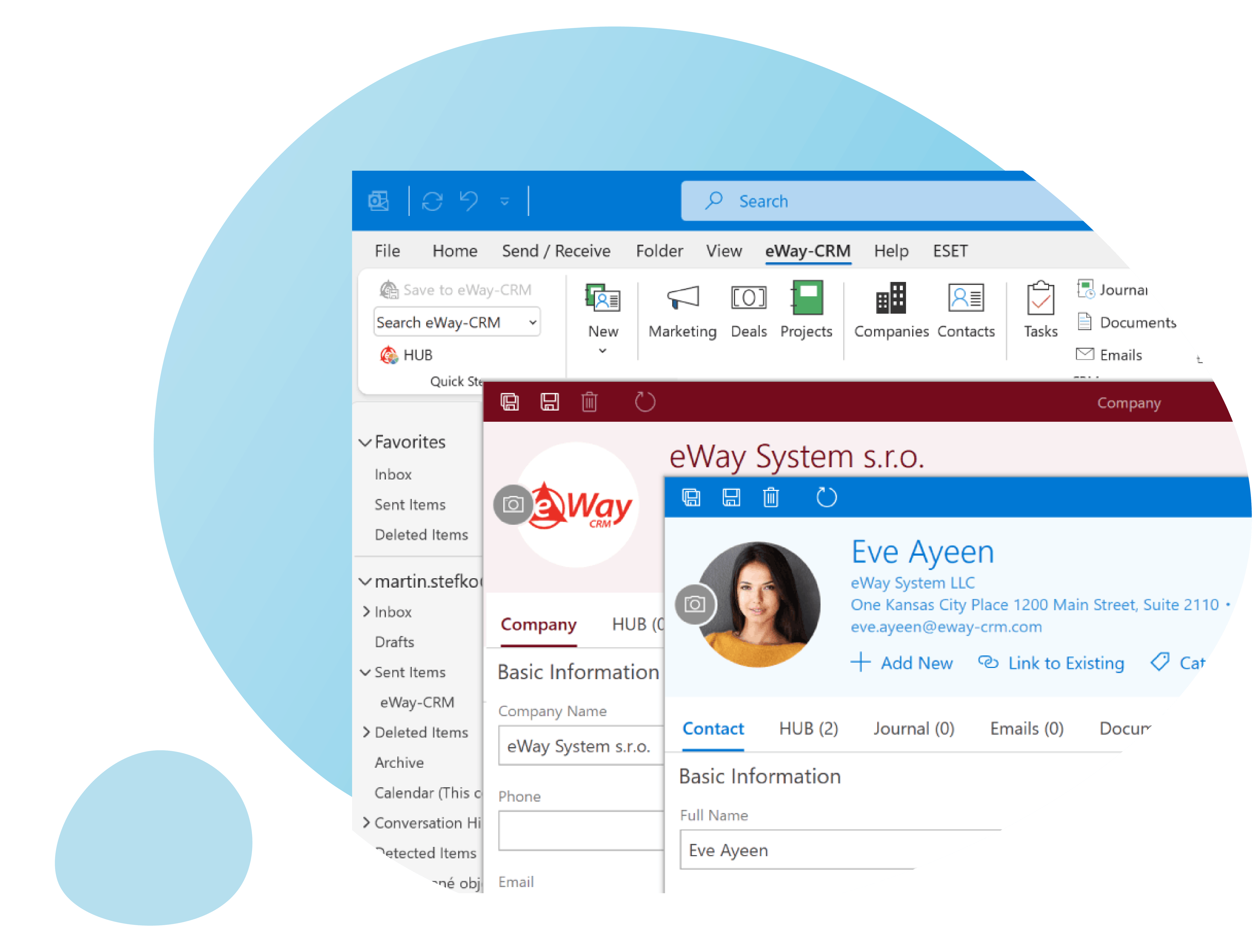 eWay-CRM sits right inside your Outlook. It looks and works exactly the same so you don't need to learn any new software. It's so cool!