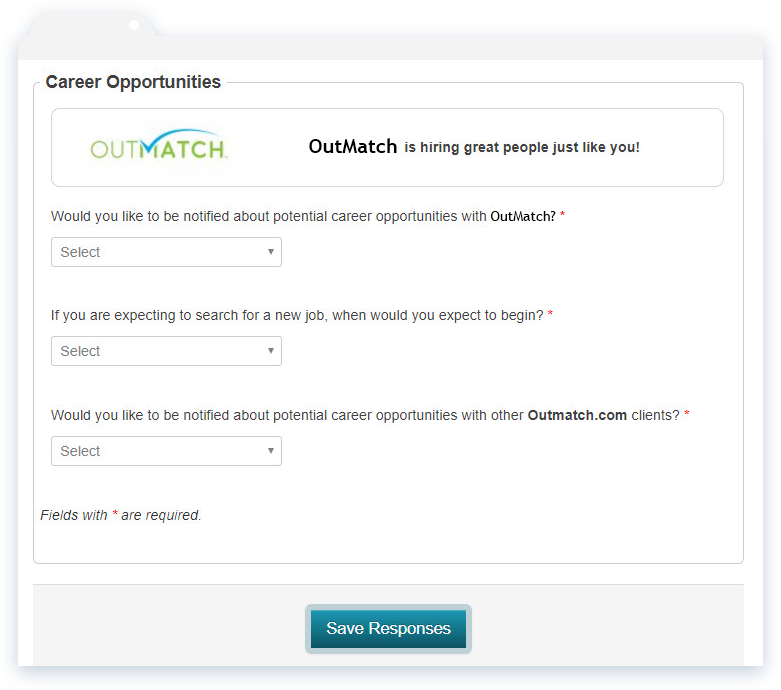 Potential candidates and reference contacts can opt to join a talent network and get notified of subsequent opportunities