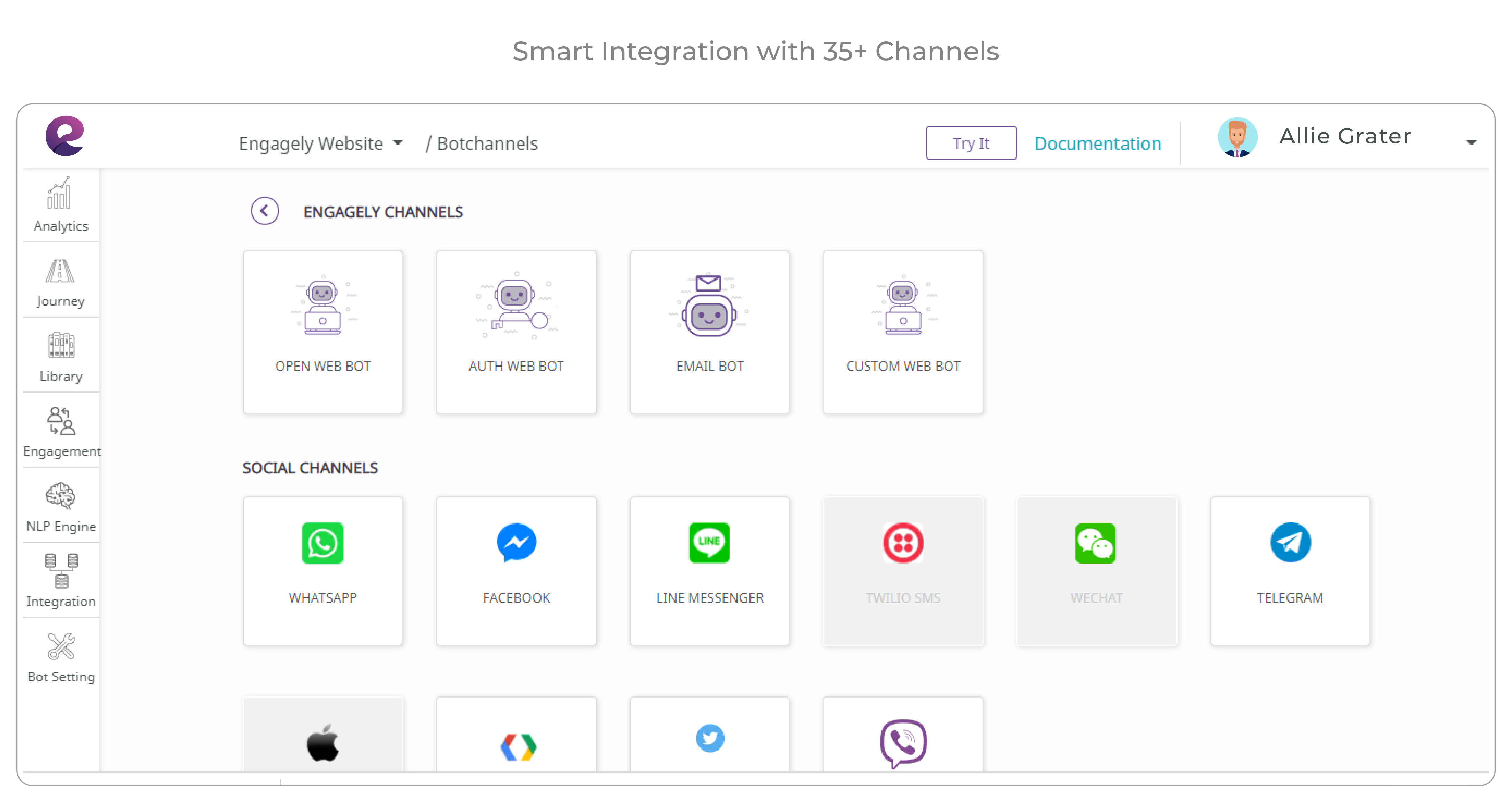 Omnichannel platform that integrates with 35+ Channels