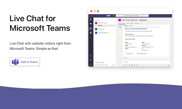 Social Intents Software - Live Chat for Microsoft Teams