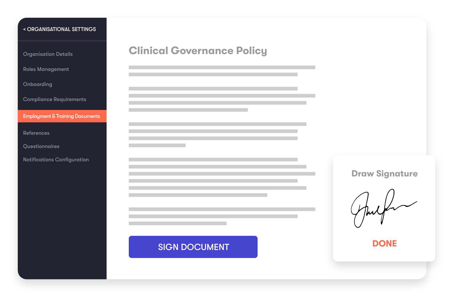 E-signatures and policy/document review