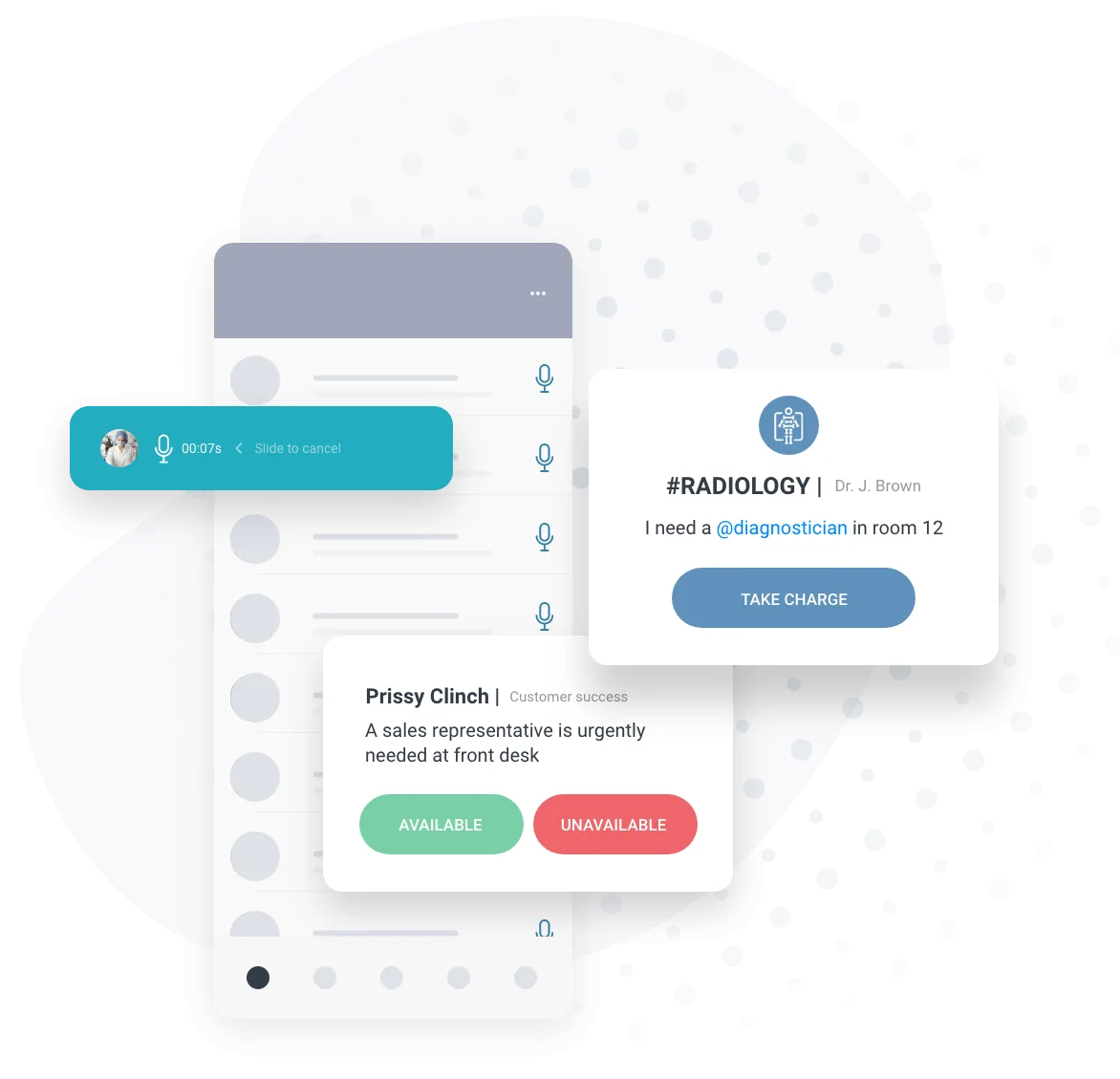 Call-to-actions & Channels - Messagenius - secure self-hosted messaging for employees