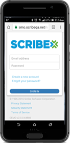 Login to Scribe Online via mobile phone