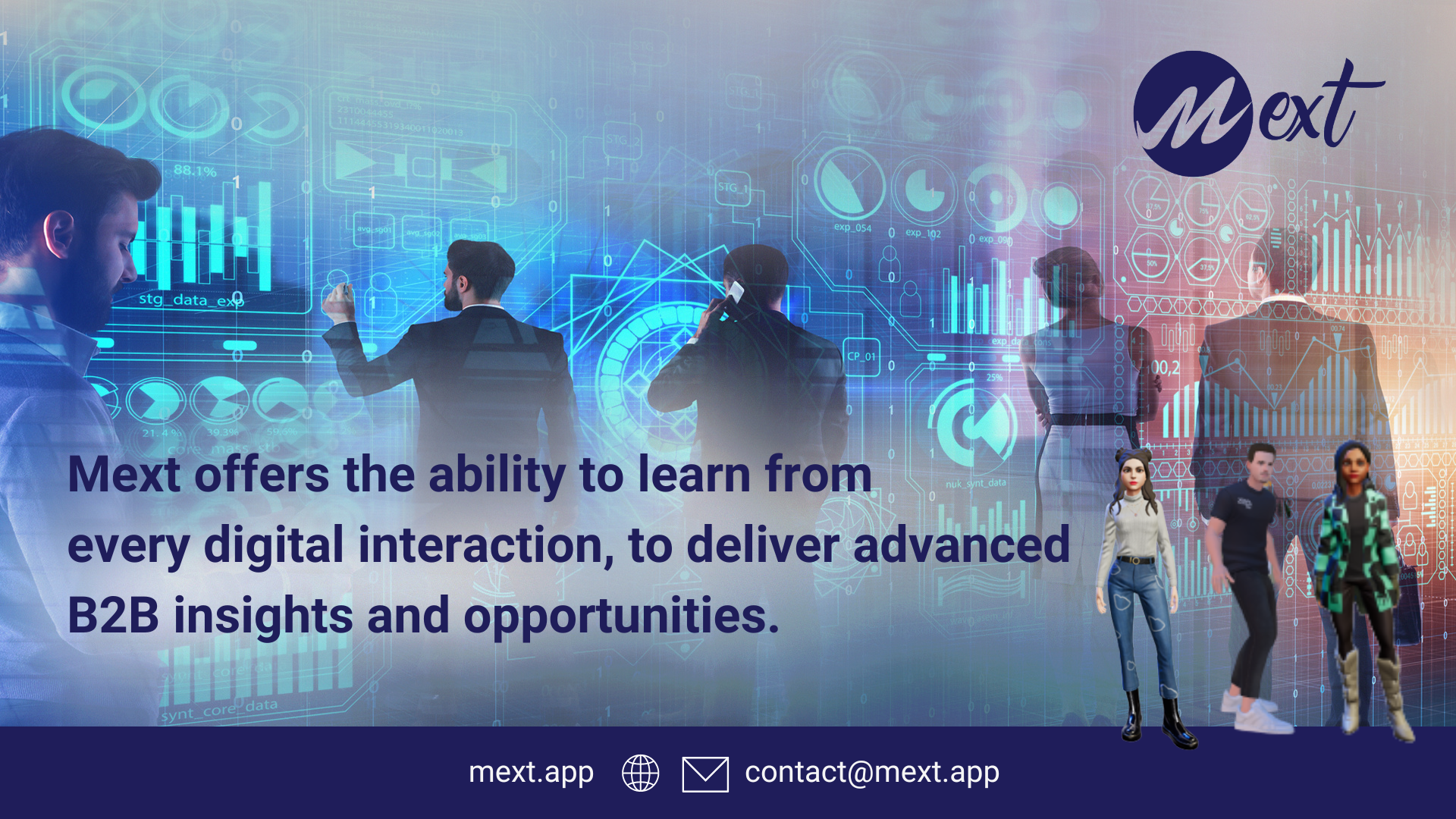 Mext Software - Mext offers the ability to learn from  every digital interaction, to deliver advanced B2B insights and opportunities.