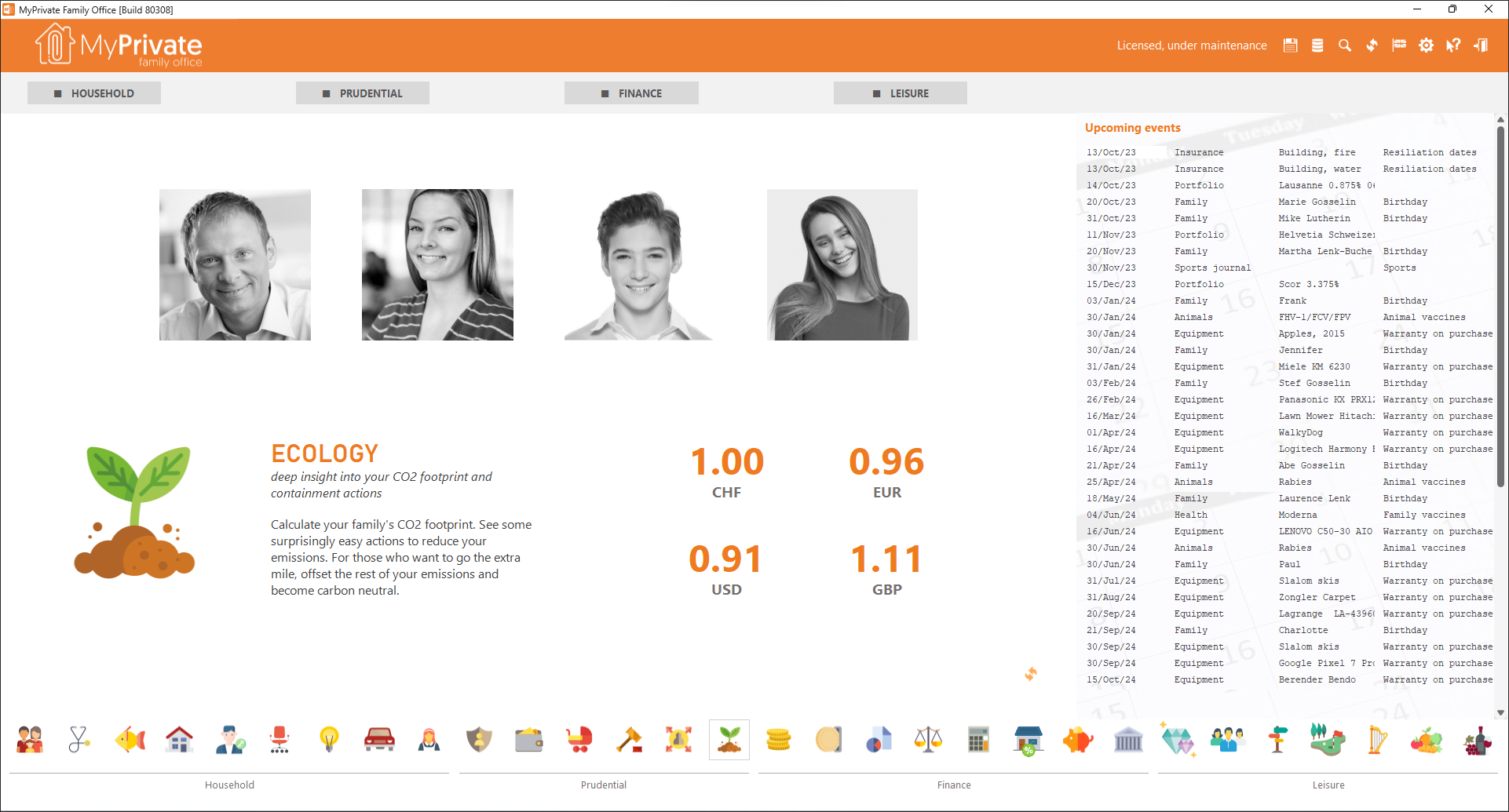 MyPrivate screenshot: 01 Family Office Home Page