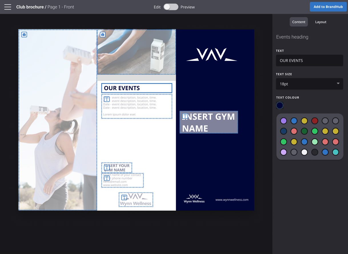 Adgistics Brand Hub screenshot: Design Studio