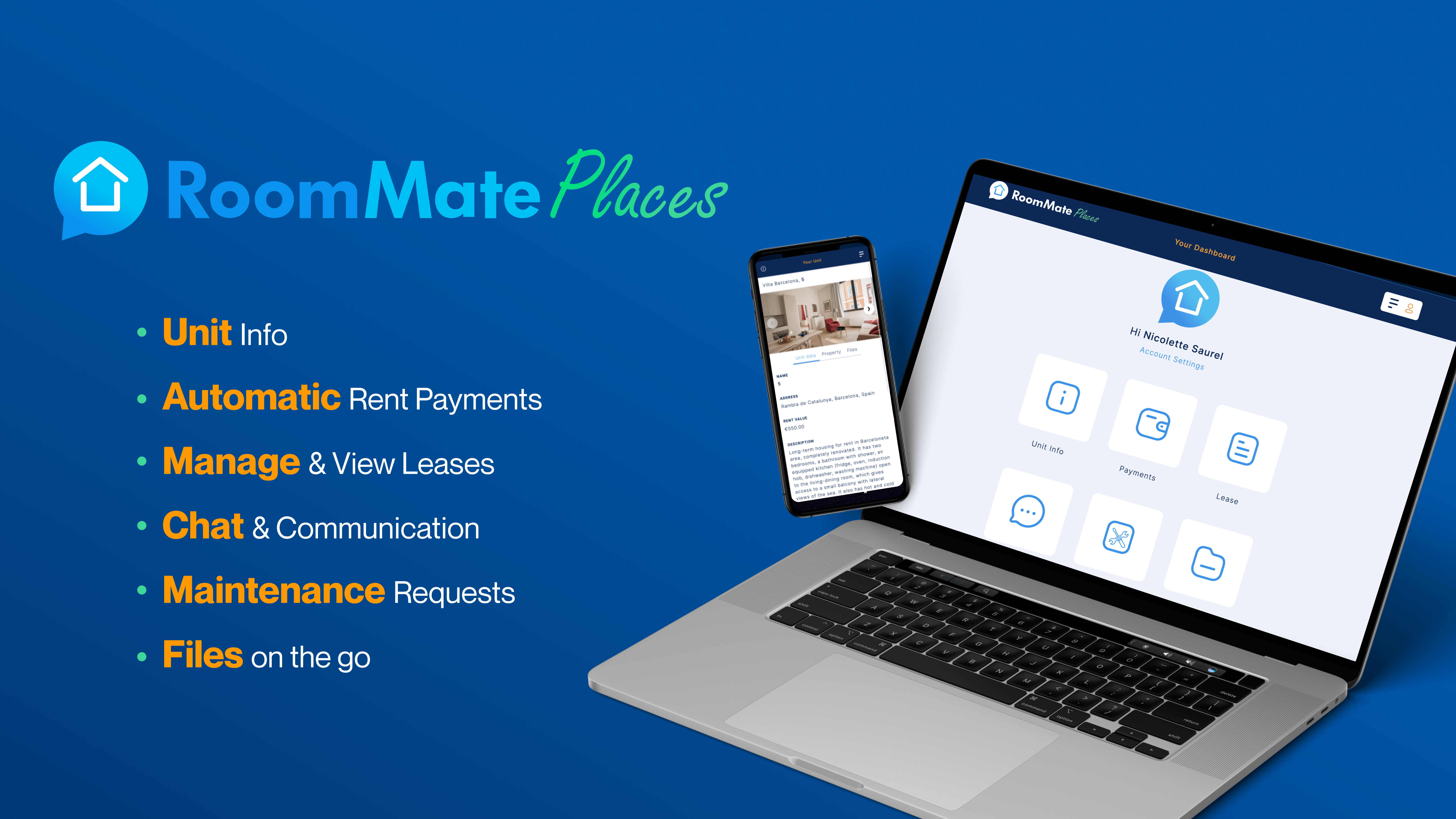 RoomMate Places: A platform by which you can manage and build a seamless relationship with your landlord.