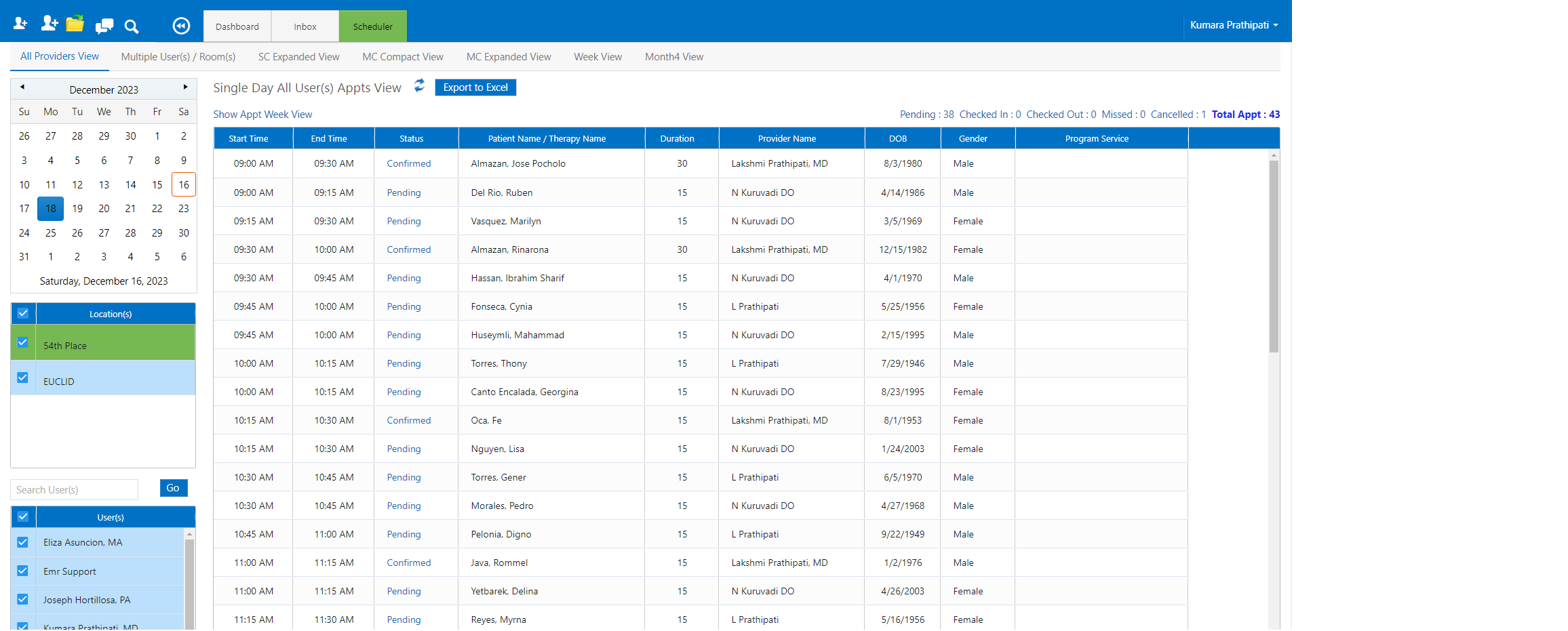 EHR YOUR WAY screenshot: 4 Different Types of Appointment Scheduler