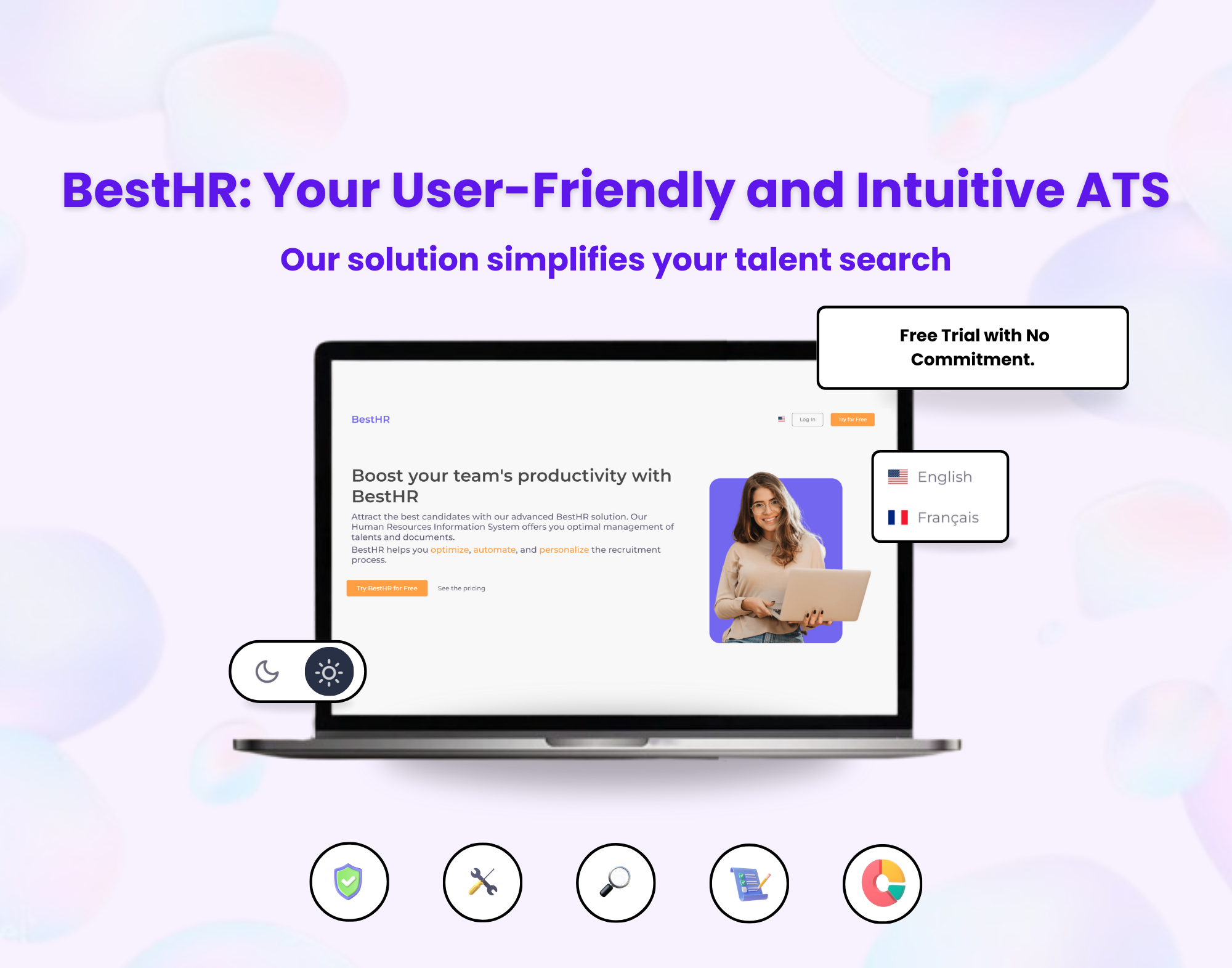 BestHR screenshot: With its user-friendly design and intuitive interface, users can effortlessly navigate through the various features and stages of the recruitment process.
