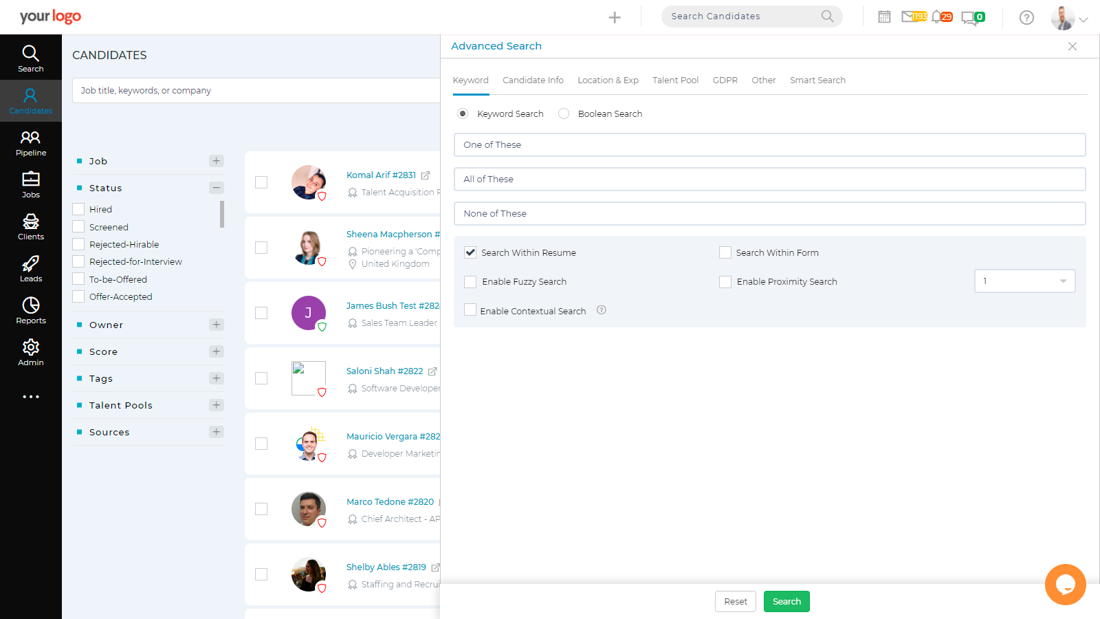 Candidate Search