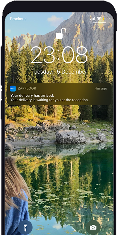 Get notified of your deliveries through the visitor app