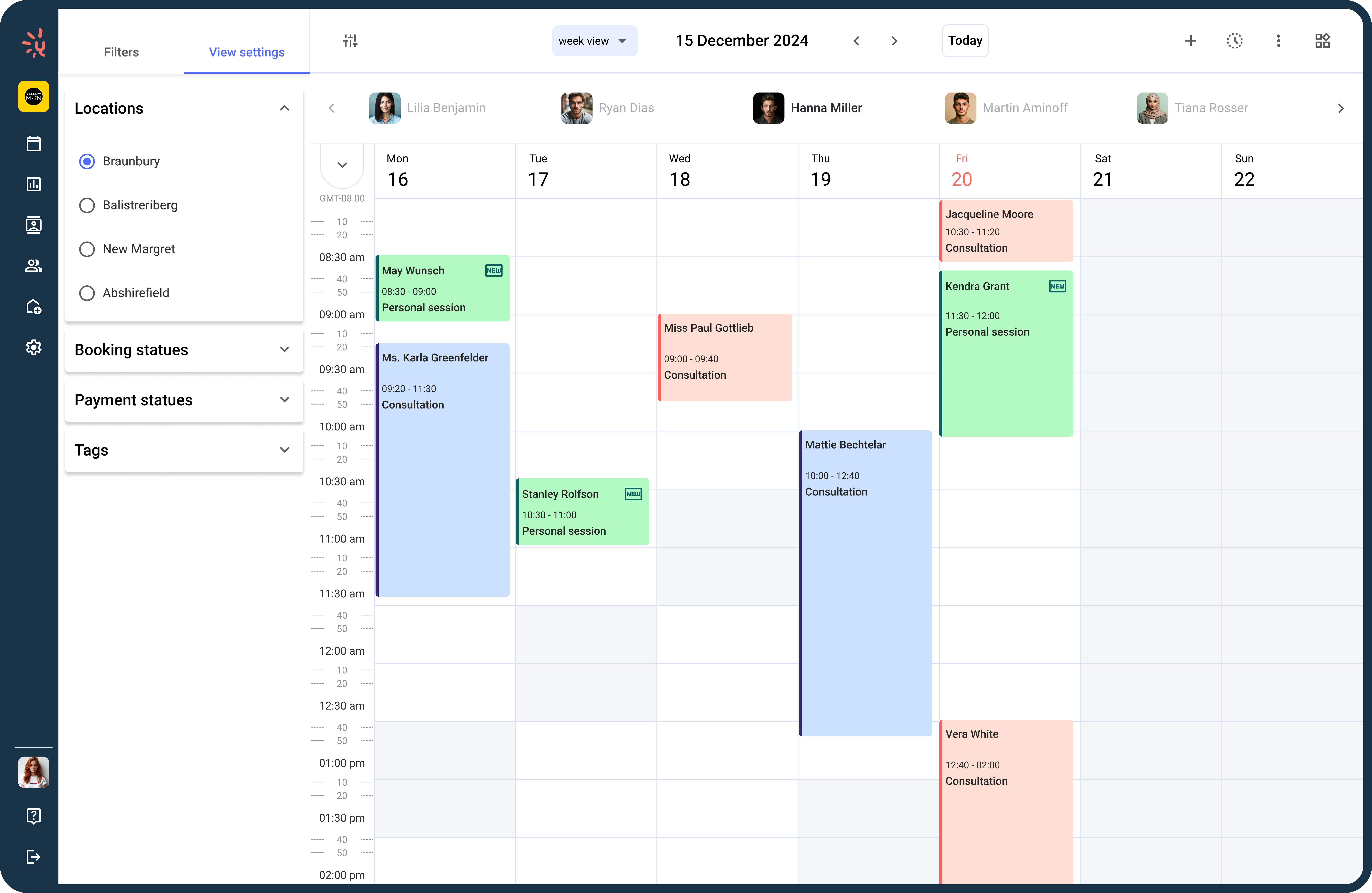 Yocale screenshot: online calendar