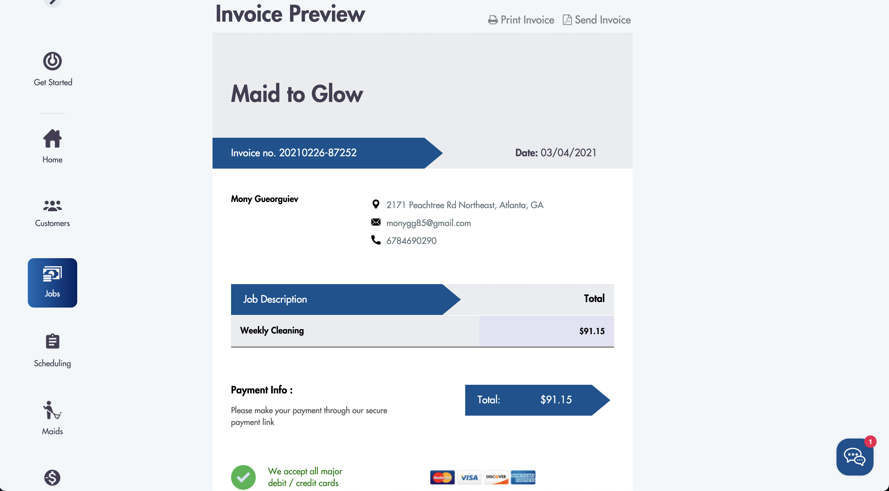 Maidily Software - Customized invoicing