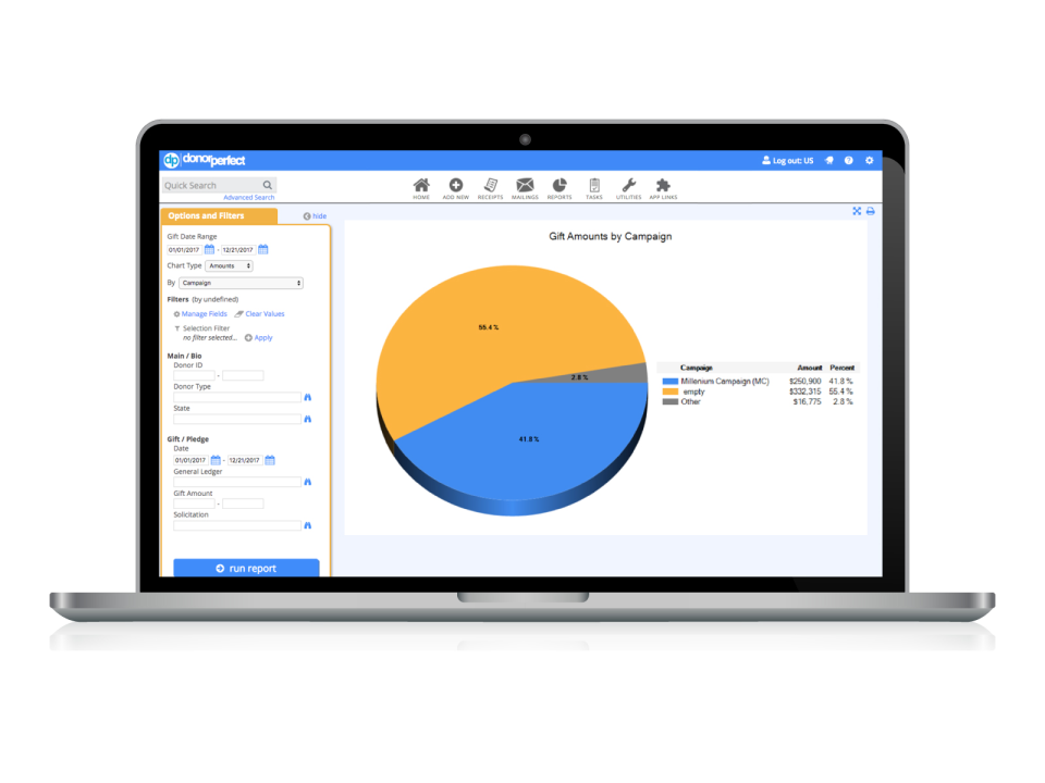 DonorPerfect Software - DonorPerfect filter