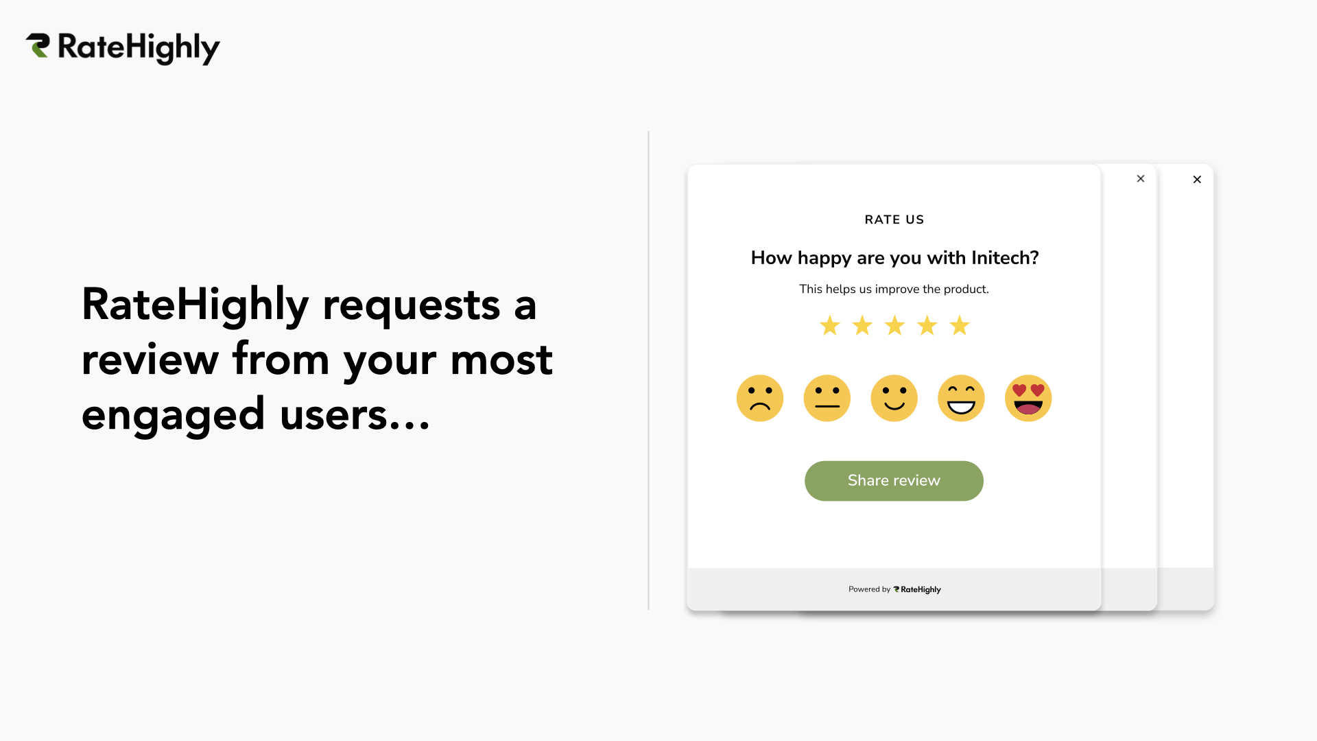 RateHighly requests a review your most engaged users