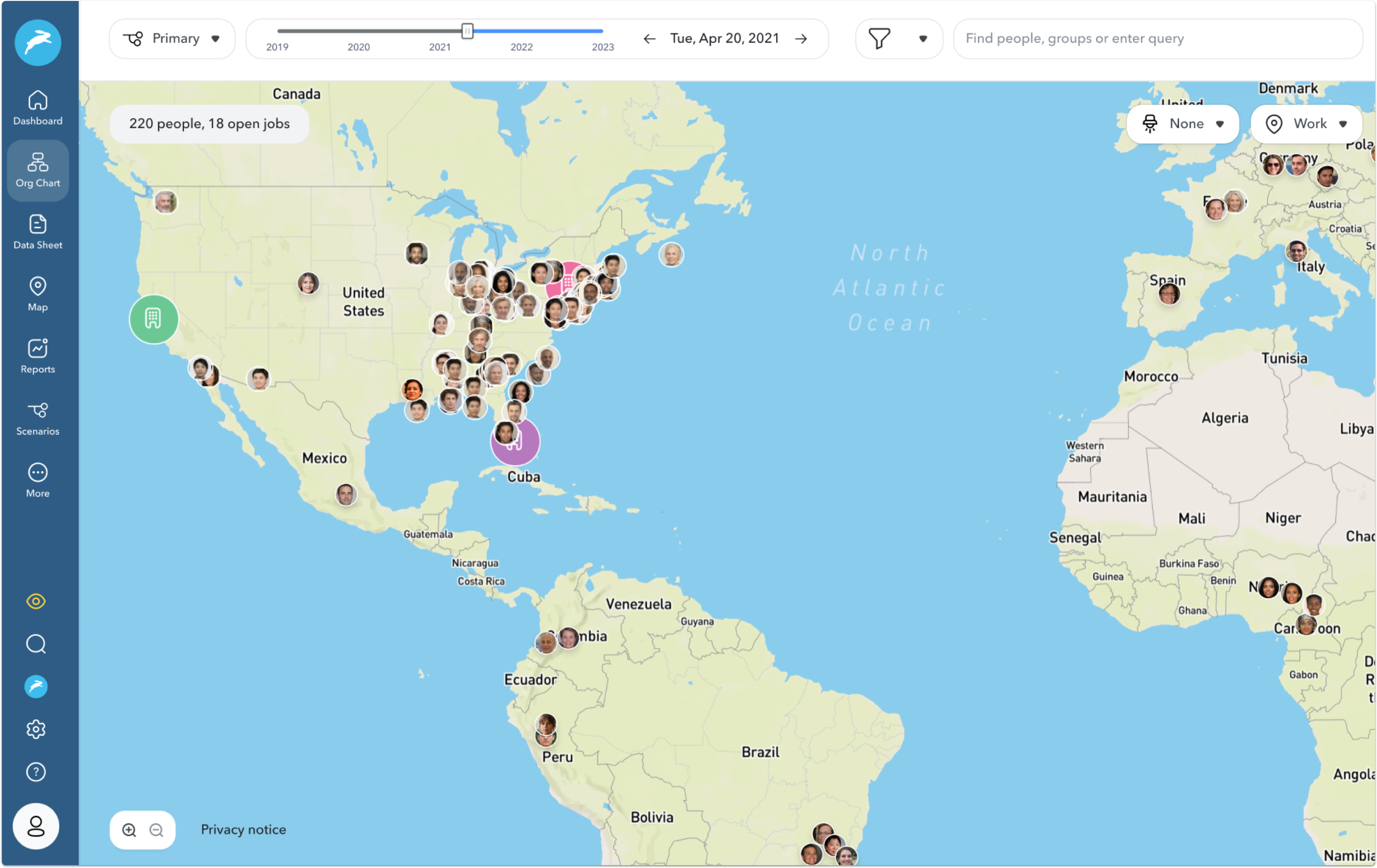 Beautiful visualizations: Familiar formats like org charts, graphs, and maps enable anyone to understand the data - no PhD needed