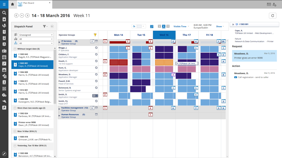 TOPdesk Software - Planboard