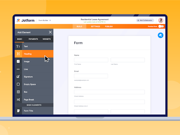 Jotform Software - Create gorgeous forms without needing to know how to design.