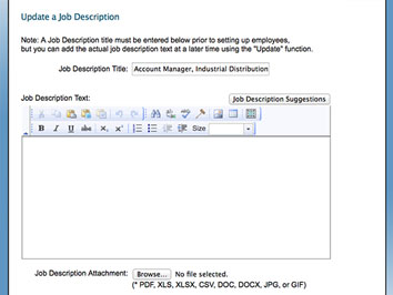 Update Job Description