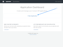 Square Payments Software - Application dashboard