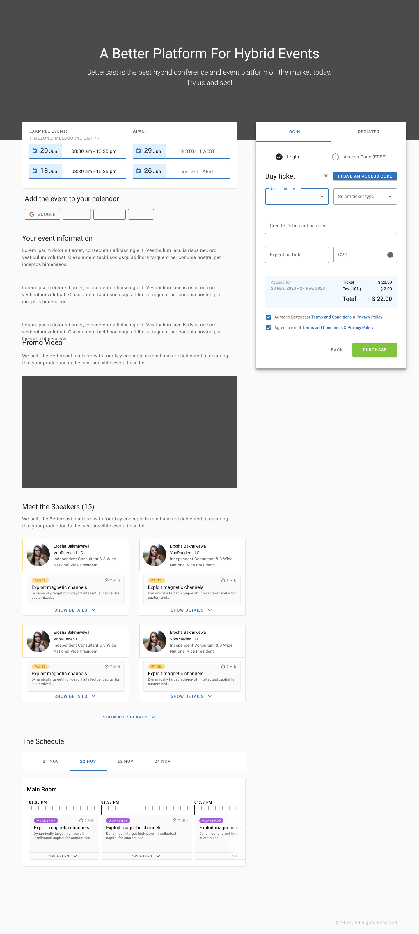 Bettercast screenshot: All presentation data updates in real time to match your presentation. Our super flexible widget area allows embedding of Galleries, Slideshows, Q/A applications and much more.