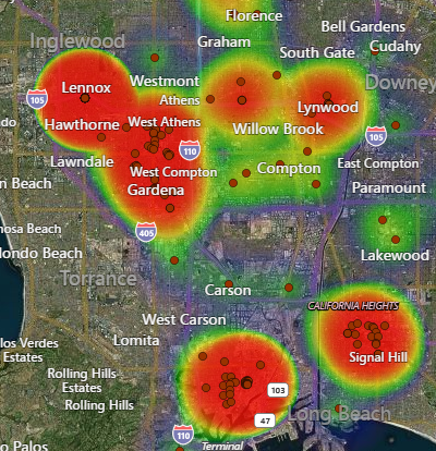 LandVision heat maps screenshot