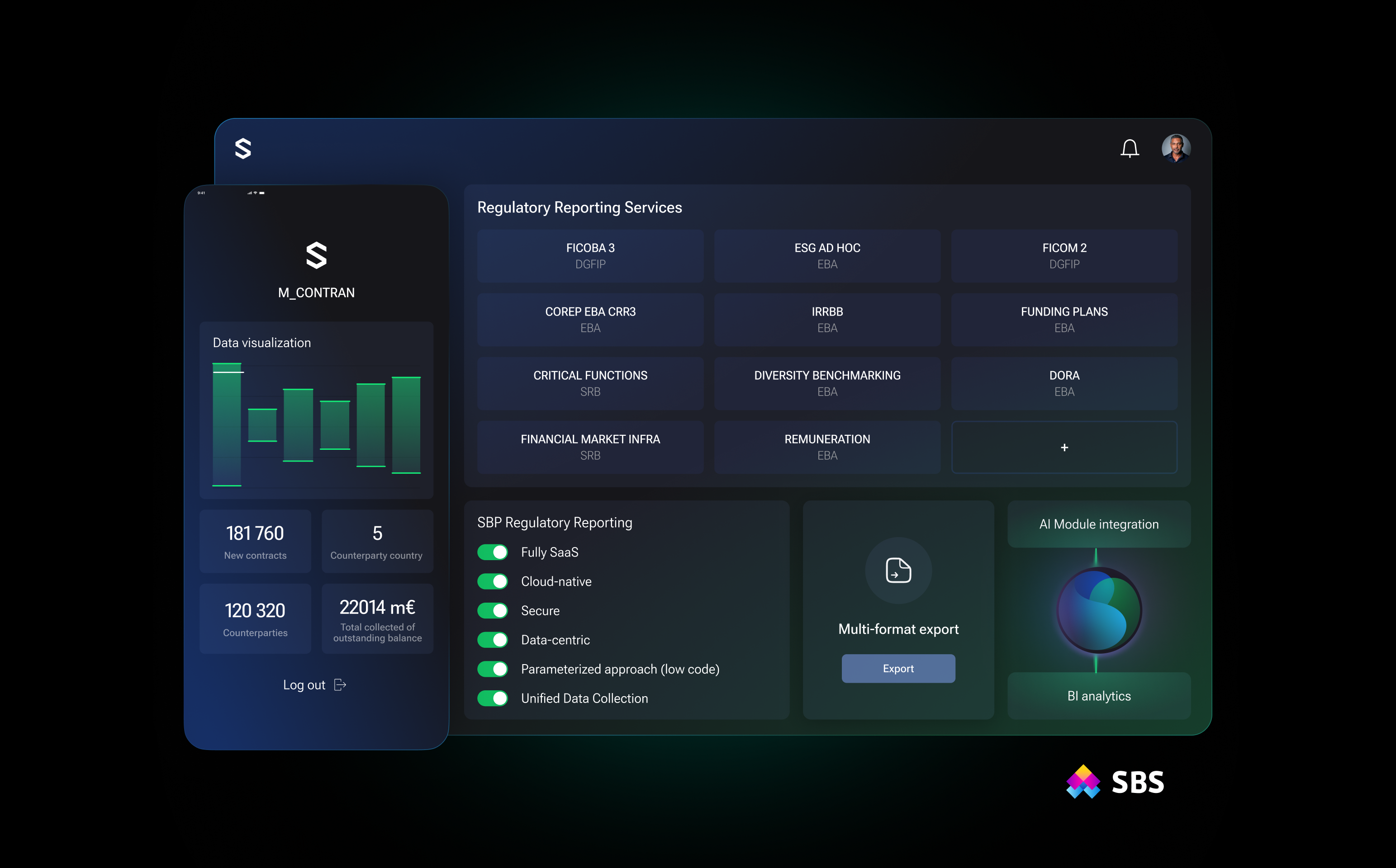 SBS Banking Platform screenshot