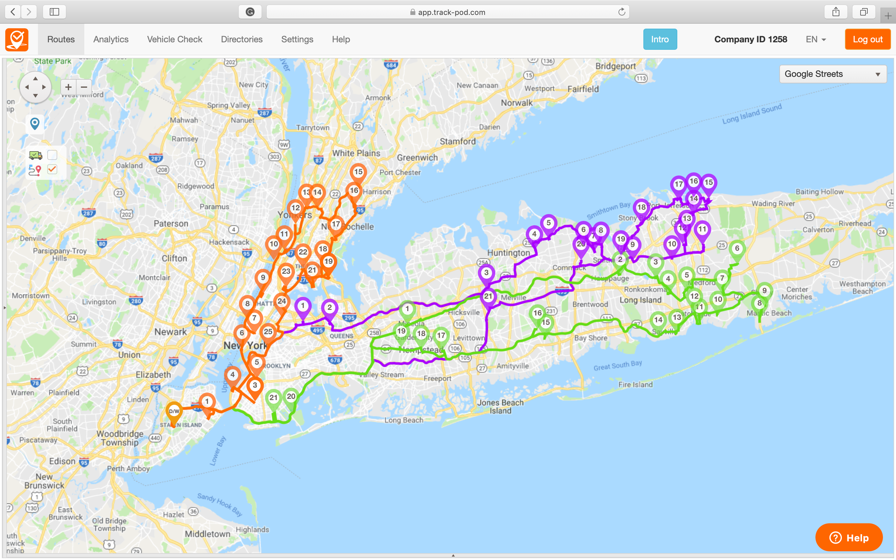 Route planning software
