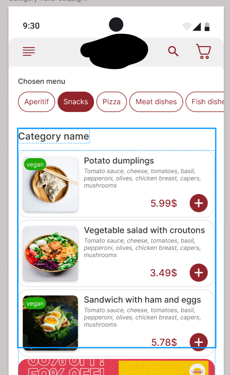 Tiponline POS screenshot: Elevate your dine-in experience with Tiponline POS's digital menu! Guests can browse categories, view detailed dish descriptions, and place orders directly from their table.